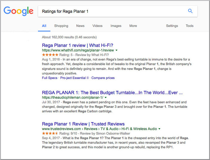 product rich snippets