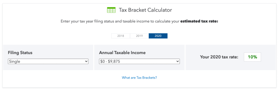 tax bracket calculator