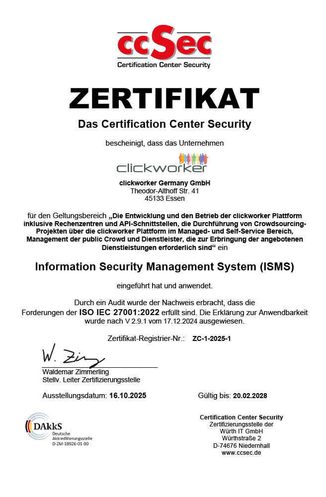 ISO-Zertifizierung