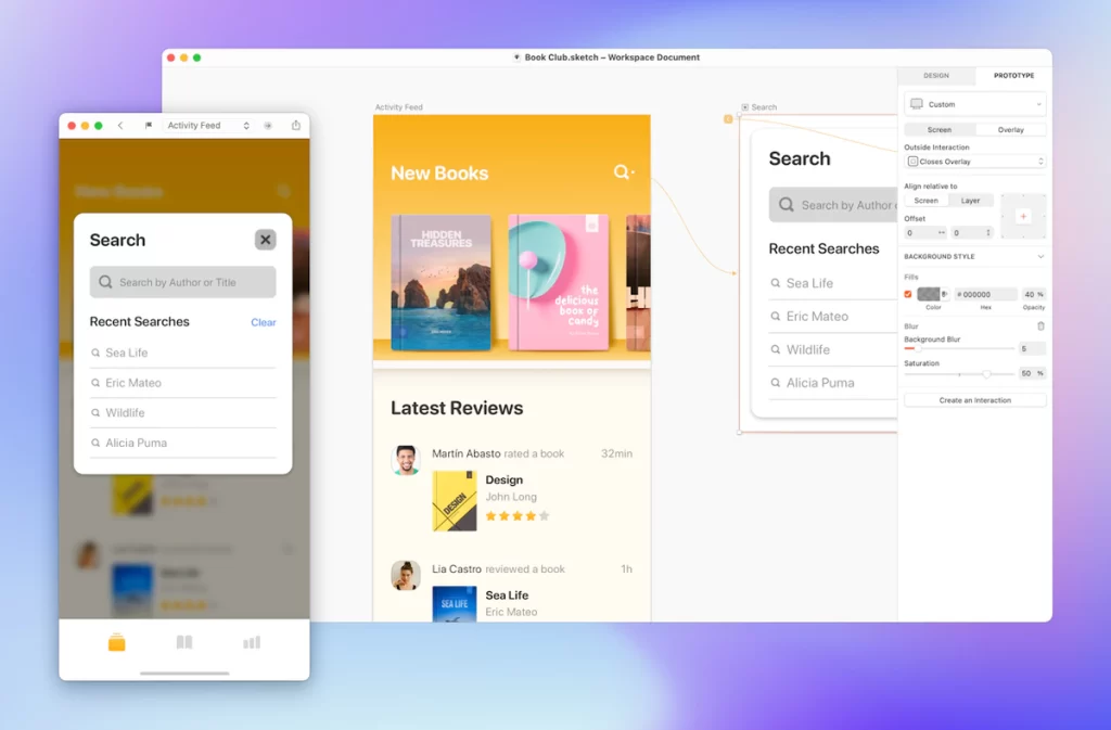 Screenshot of Sketch app